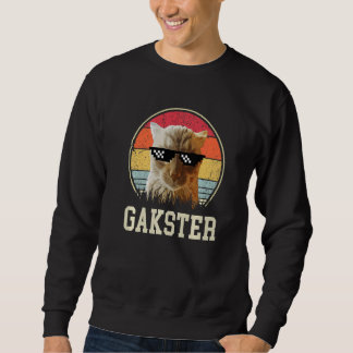 Gakster Meme cat lover retro sunset Gakster with s Sweatshirt