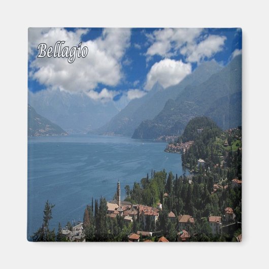 GAL012 BELLAGIO, Comer See, Italien, Kühlschrank Magnet (Vorne)