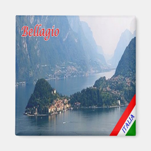 GAL015 BELLAGIO, Comer See, Italien, Kühlschrank Magnet (Vorne)