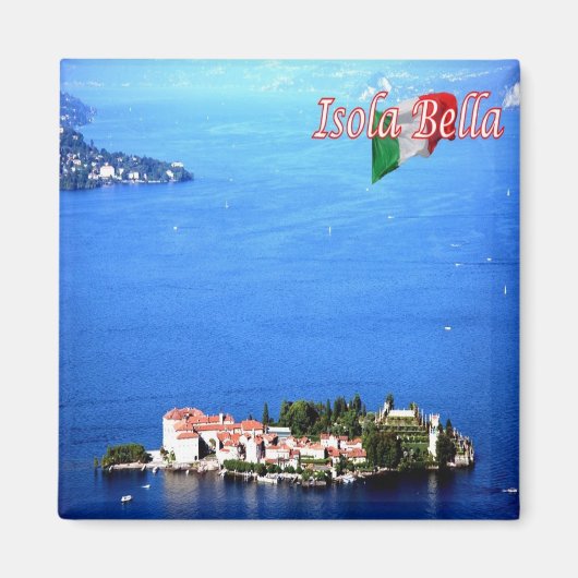 GAL050 ISOLA BELLA, Lago Maggiore Italien, Kühlsch Magnet (Vorne)