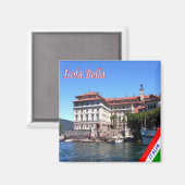 GAL051 ISOLA BELLA, Lago Maggiore Italien, Kühlsch Magnet (Vorderseite/Rückseite)