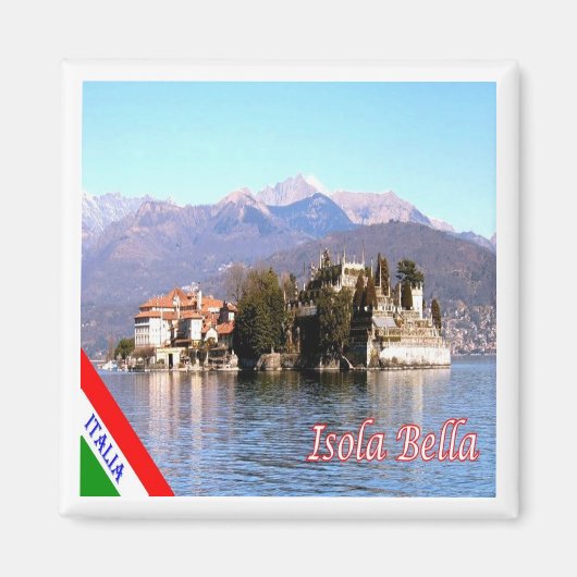 GAL054 ISOLA BELLA, Lago Maggiore, Italien, Kühlsc Magnet (Vorne)