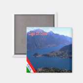 GAL067 LAKE COMO, Panorama, Italien, Kühlschrank Magnet (Vorderseite/Rückseite)