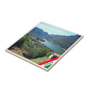 GAL068 LAKE IDRO Aerial View, Italien, Fliese