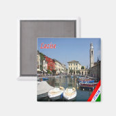 GAL073 LAZISE, Gardasee, Port, Italien, Kühlschran Magnet (Vorderseite/Rückseite)