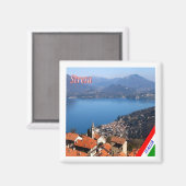 GAL115 STRESA, Lago Maggiore, Italien, Kühlschrank Magnet (Vorderseite/Rückseite)