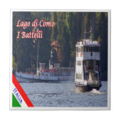 GAL118 LAKE COMO, Boote, Italien, Fliese (Vorderseite)
