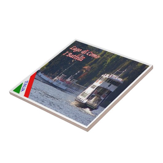 GAL118 LAKE COMO, Boote, Italien, Fliese (Seite)