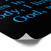 Gal 2:20 mit Jesus am Kreuz Poster (Ecke)