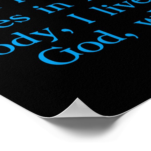 Gal 2:20 mit Jesus am Kreuz Poster (Ecke)