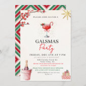 Gal Christmas Party Invite Feiertagskarte (Vorne/Hinten)