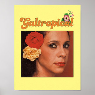 Gal Costa Galtropical Rose Vintag Girl Poster
