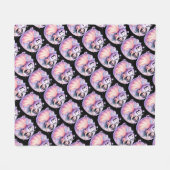 Gal in ihrer Blase von Pastellen & Pumpkin Fleecedecke (Vorderseite (Horizontal))