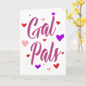Gal Pals Happy Galentines Day Valentines Liebe Karte (Gelbe Blume)