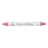 Gal Pink Cart Flag Personalisierter Name Pen Kugelschreiber (Vorderseite)