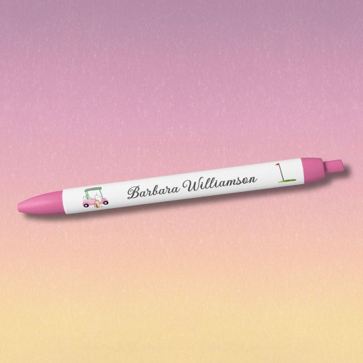 Gal Pink Cart Flag Personalisierter Name Pen Kugelschreiber