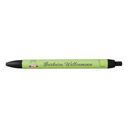 Gal Pink Cart Flag Personalisierter Name Pen Kugelschreiber (Vorderseite)
