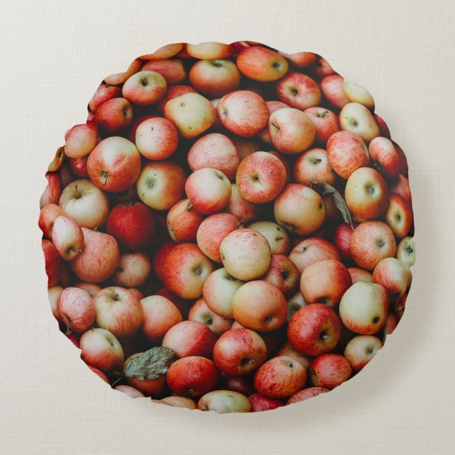 GALA APPLES RUNDES KISSEN (Vorderseite)