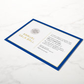 GALA BALL Logo modern minimalistisch königsblaues  Folieneinladung (Gedreht)