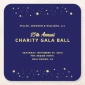 Gala Ball Stille Auktion Elegante Gestern und Heut Rechteckiger Pappuntersetzer (Vorderseite)