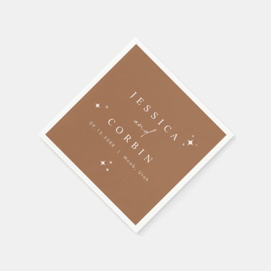 GALA Bohemisch Terracotta Celestial Star Wüste Serviette (Ecke)