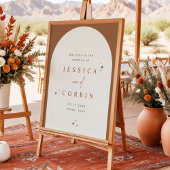 GALA Boho Terracotta Arch Celestial Star Willkomme Poster