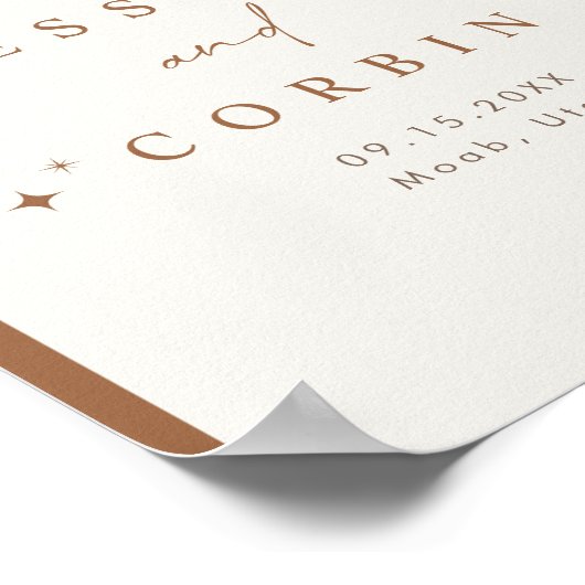 GALA Boho Terracotta Arch Celestial Star Willkomme Poster (Ecke)