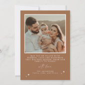 GALA Boho Terracotta Arch Merry & Bright Christmas Einladung (Rückseite)