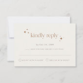 GALA Boho Terracotta Beige Celestial Star UAWG Einladung (Vorderseite)