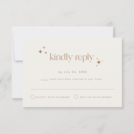 GALA Boho Terracotta Beige Celestial Star UAWG Einladung (Vorderseite)