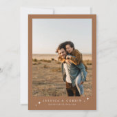 GALA Boho Terracotta Celestial Star Foto Wedding Einladung (Rückseite)