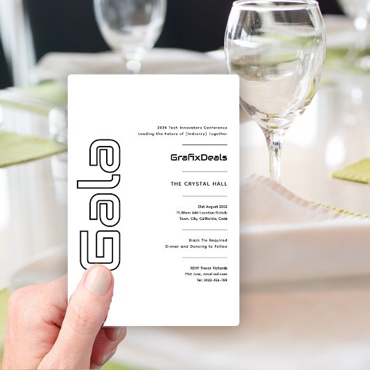 Gala Business Corporate Tech Network Events Modern Einladung