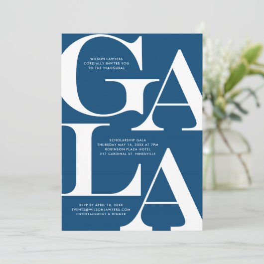 Gala Einladung (Stehend Vorderseite)