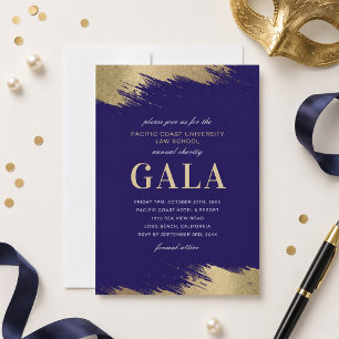 Gala-Einladung Blau Gold Formelles Ereignis Einladung
