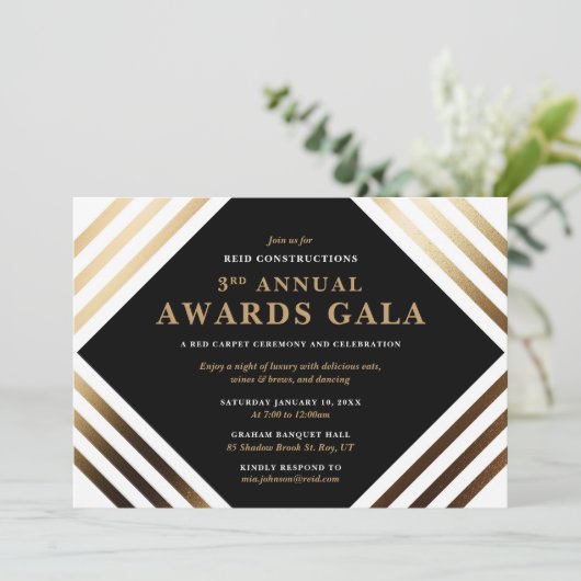 Gala-Einladung Einladung (Stehend Vorderseite)