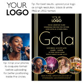 Gala Einladung Foto Corporate Logo Black Gold