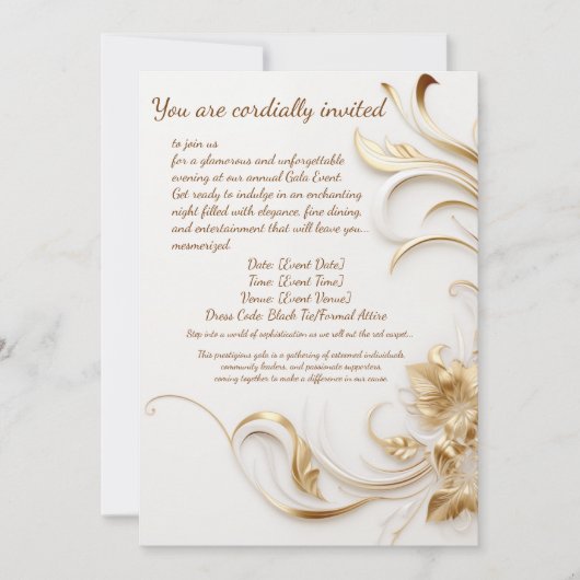 Gala Event Einladung Design (Vorderseite)