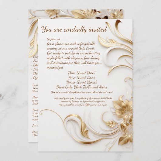 Gala Event Einladung Design (Vorne/Hinten)