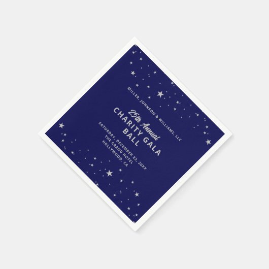 Gala Event Wohltätigkeit Ball Elegante Rodelbahn m Serviette (Ecke)