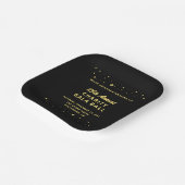 Gala Event Wohltätigkeit Ball Fundraiser Black Gol Pappteller (Gewinkelt)