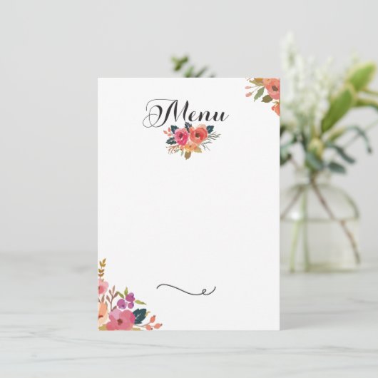 Gala-Menü Einladung (Stehend Vorderseite)