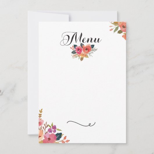 Gala-Menü Einladung (Vorderseite)