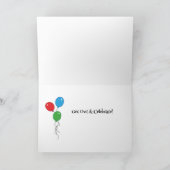 Gala of Fun Balloons Happy Birthday Karte (Innenseite)