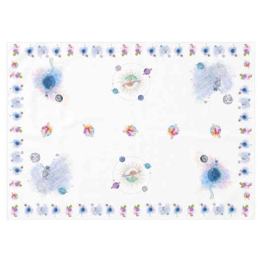 Galactic Adventure Party Tableclout Tischdecke (Vorderseite (Horizontal))