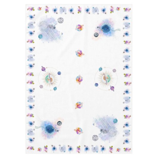 Galactic Adventure Party Tableclout Tischdecke (Vorderseite)