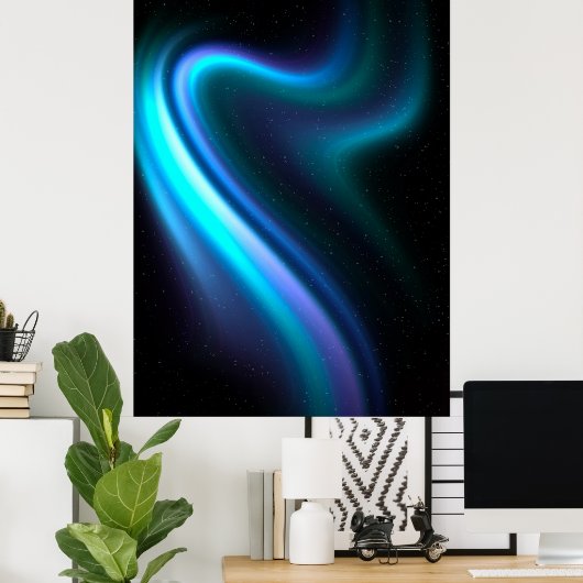 Galactic Aurora Polaris Poster (Heimbüro)