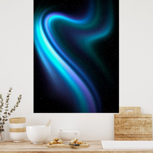 Galactic Aurora Polaris Poster (Küche)