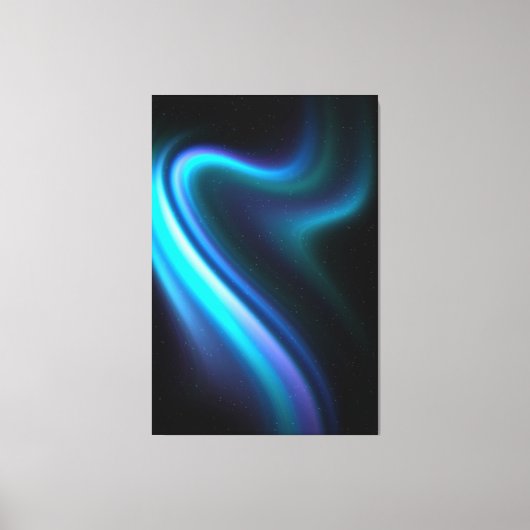 Galactic Aurora Polaris Stretched Canvas Print Leinwanddruck (Vorderseite)