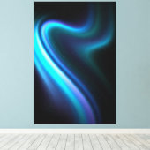 Galactic Aurora Polaris Stretched Canvas Print Leinwanddruck (Insitu (Holzboden))