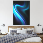 Galactic Aurora Polaris Stretched Canvas Print Leinwanddruck (Insitu (Schlafzimmer))